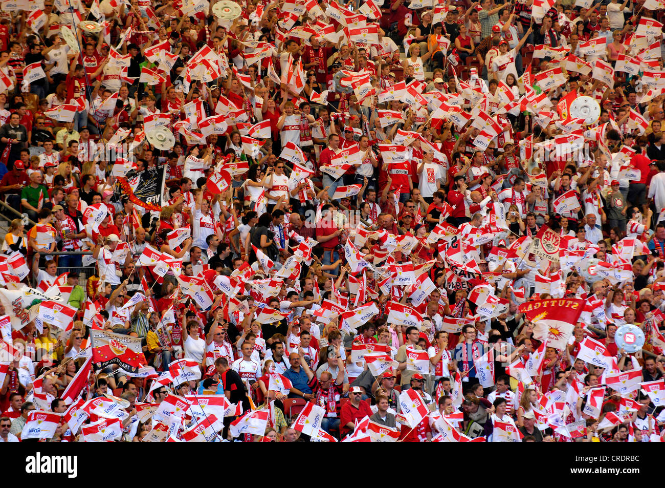 football fans at stand Stock Photo Alamy