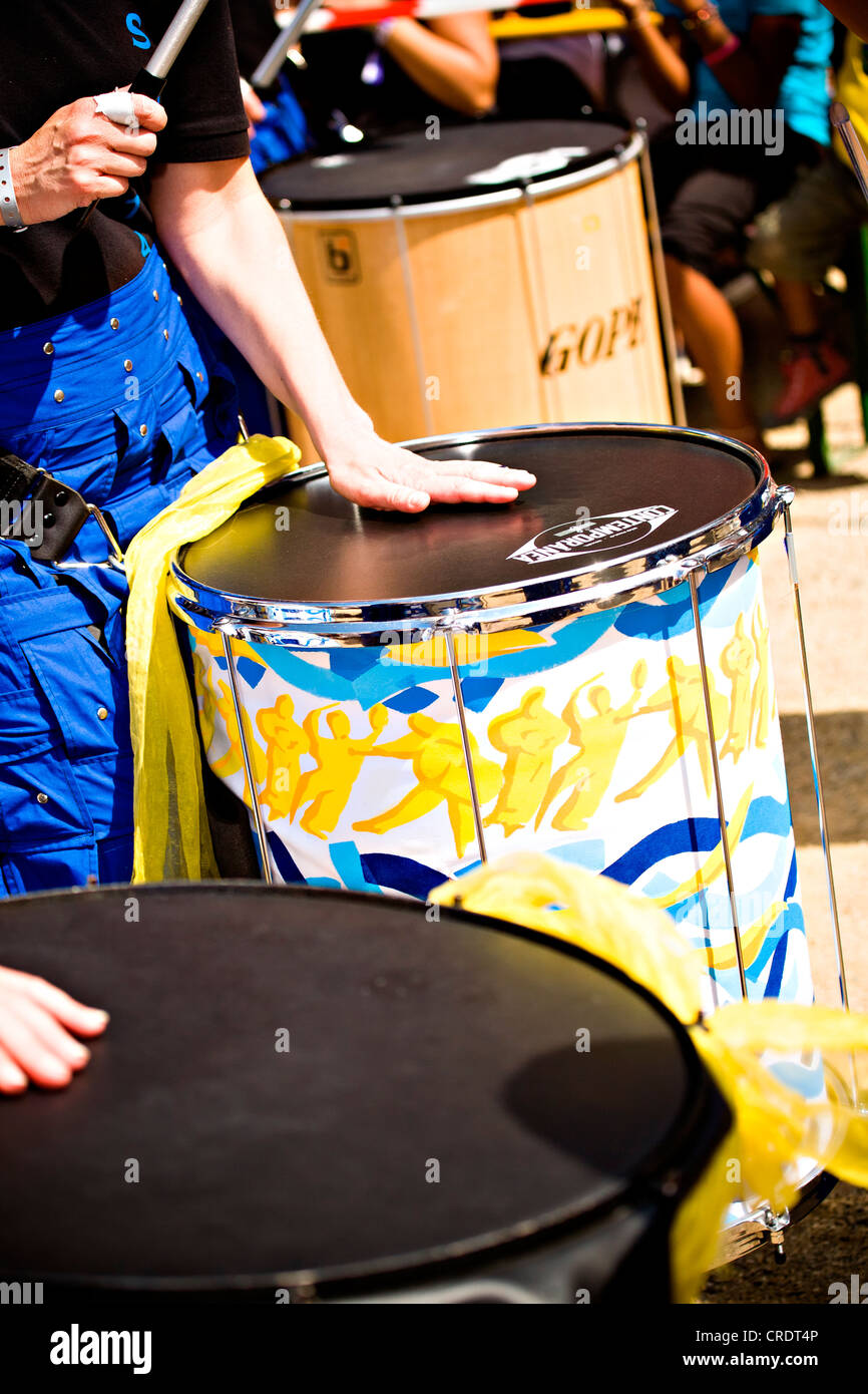 Drums band, Samba Festival, Coburg, Bayern, Germany, Europe Stock Photo