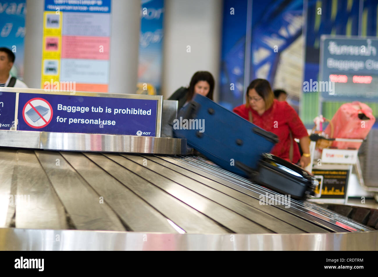 Baggage carousel, Suvarnabhumi International Airport, Bangkok, Thailand Stock Photo