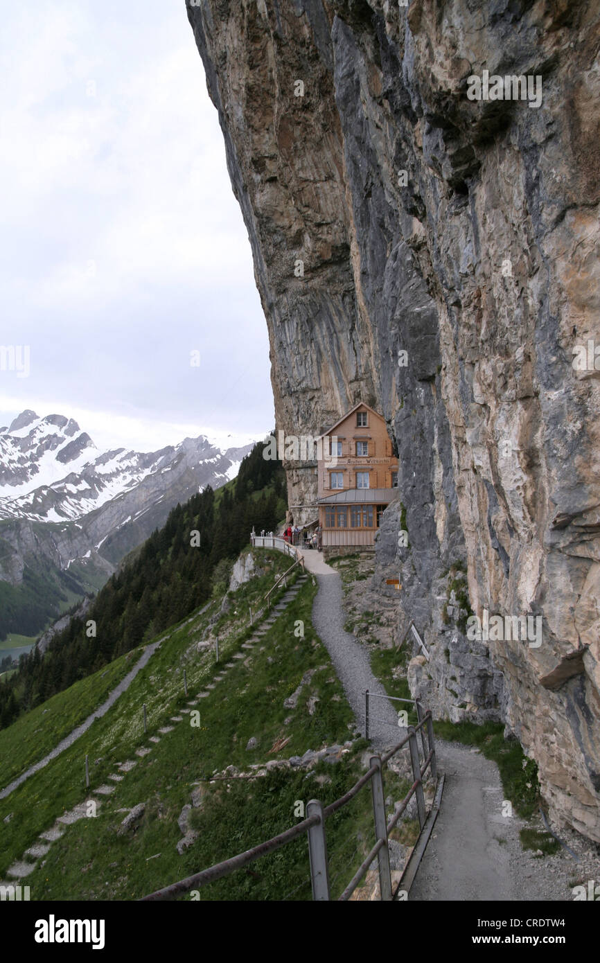 guesthouse Aescher-Wildkirchli, Switzerland, Wasserauen Stock Photo