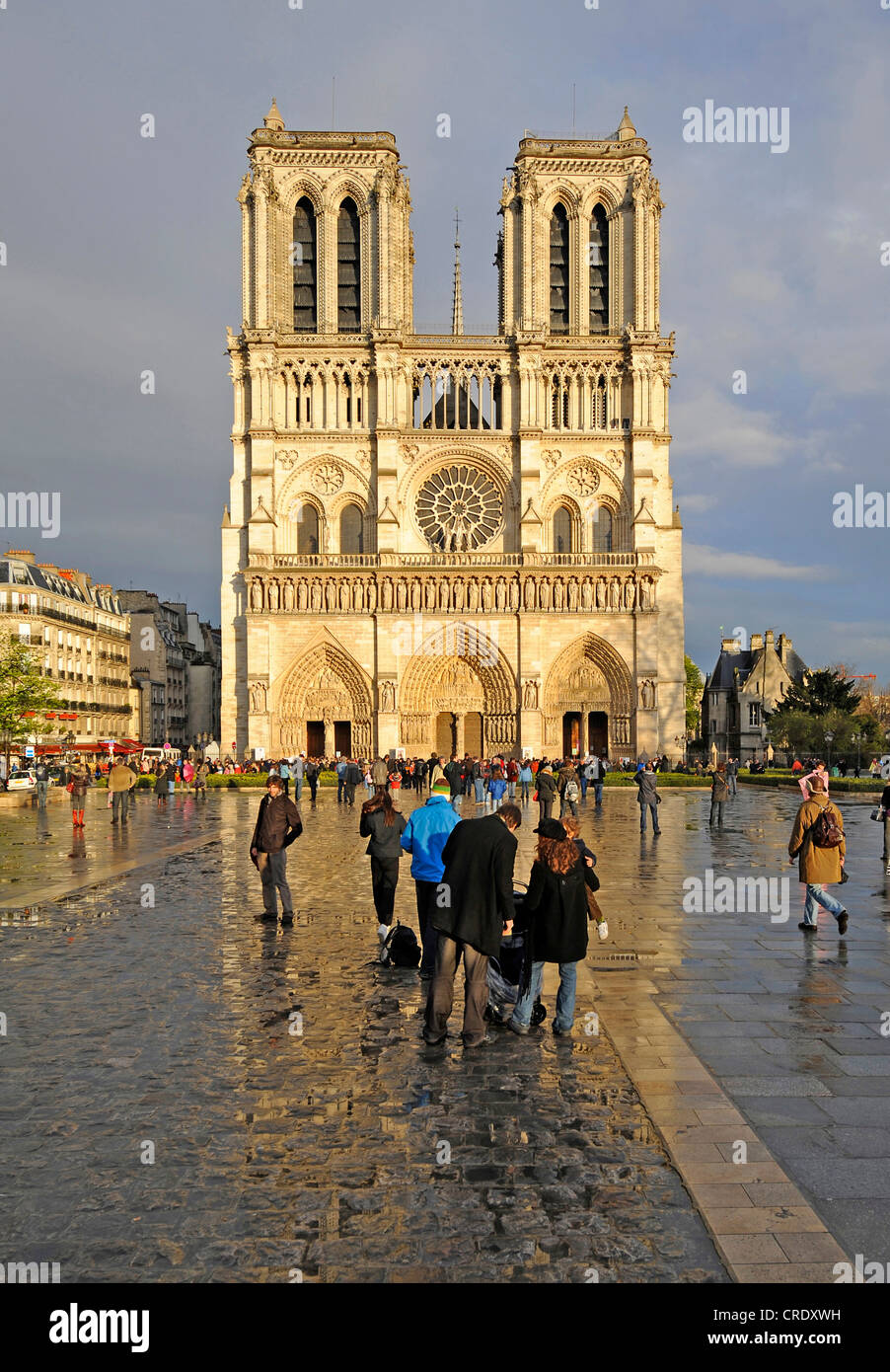 Notre Dame de Paris, western facade, France, Paris Stock Photo