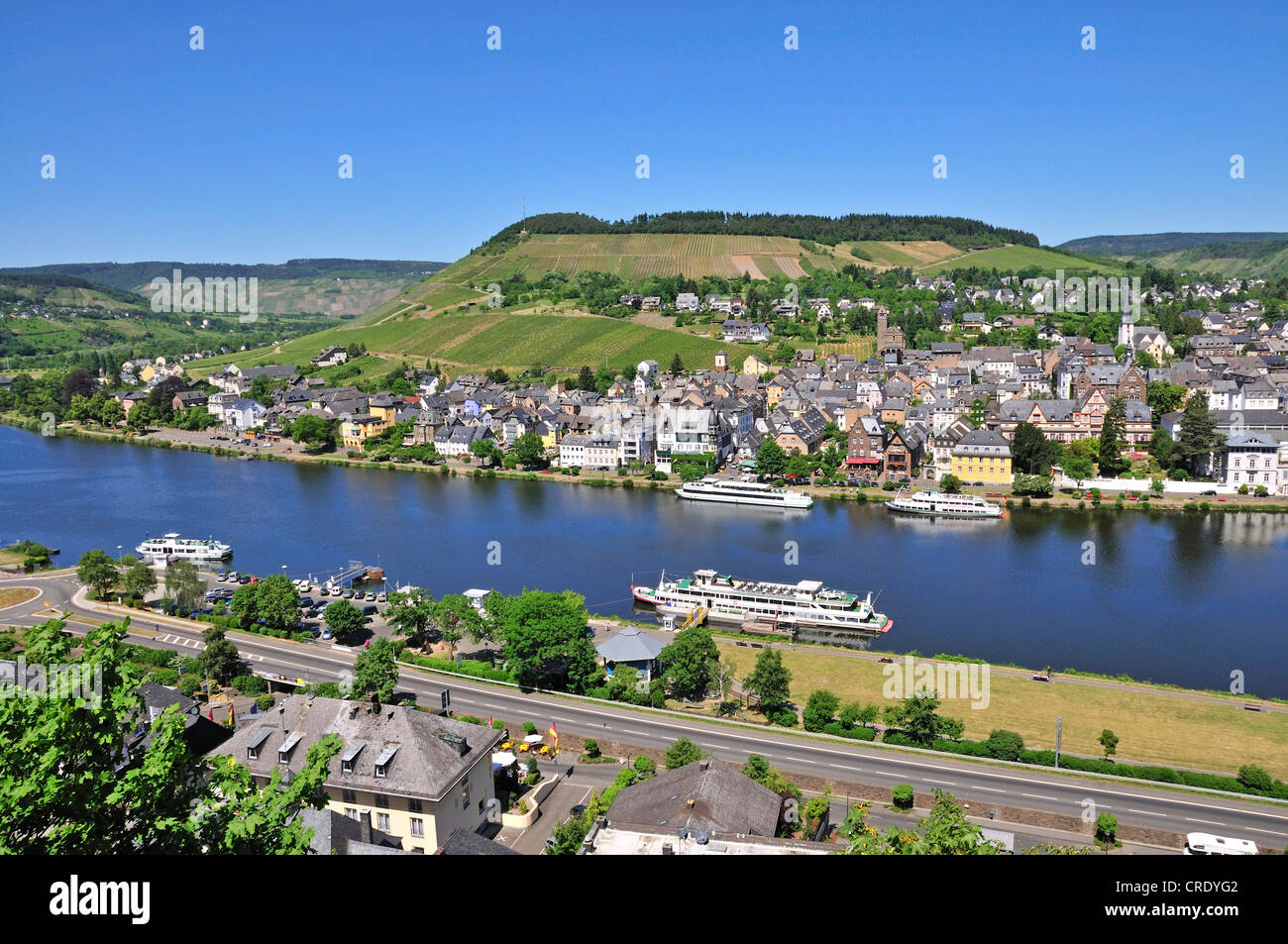 Traben-Trarbach, Moselle river, Bernkastel-Wittlich district, Rhineland-Palatinate, Germany, Europe, PublicGround Stock Photo