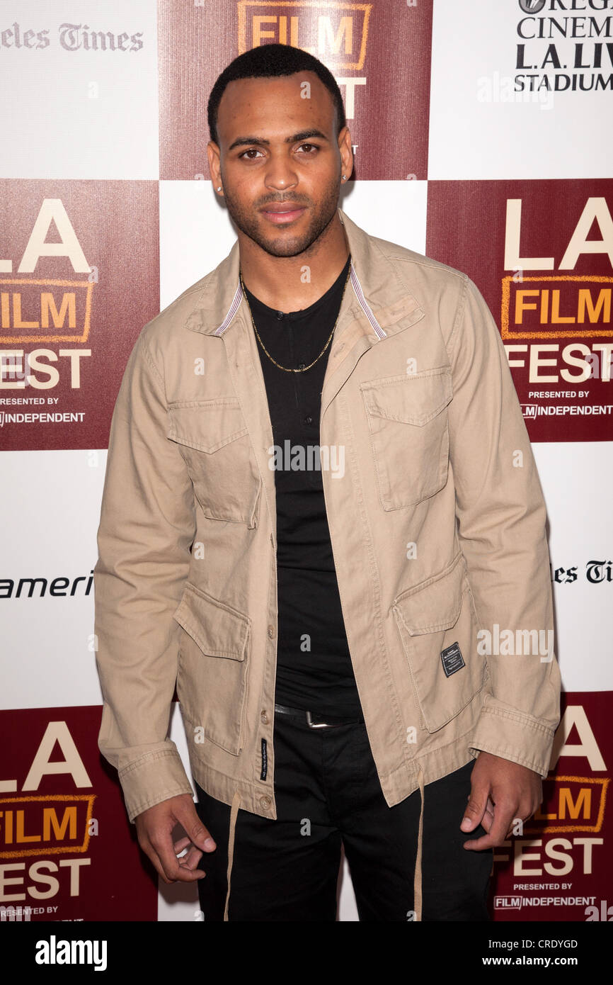 Troy Curvey III arrives at the Los Angeles Film Festival premiere of 'Middle of Nowhere' at Regal Cinemas L.A. LIVE 1. Stock Photo