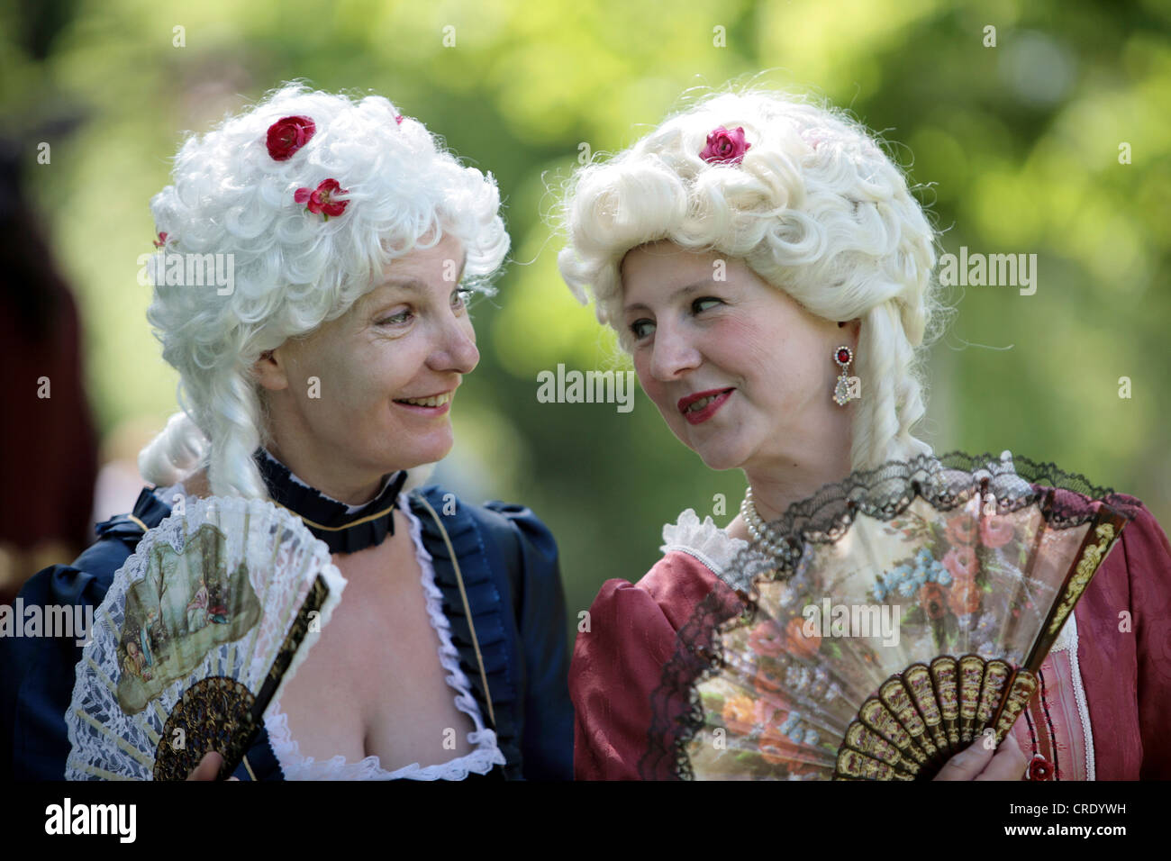 ladies in the baroque period, Germany, Saxony, Zwickau Stock Photo