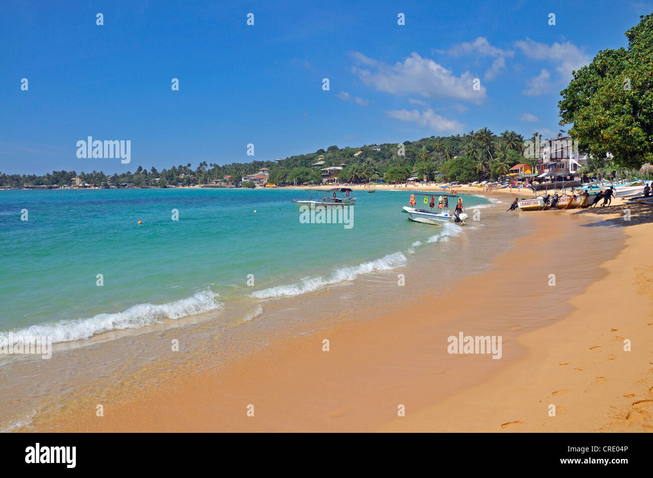 Beach, Unawatuna, Sri Lanka, Ceylon, South Asia, Asia Stock Photo