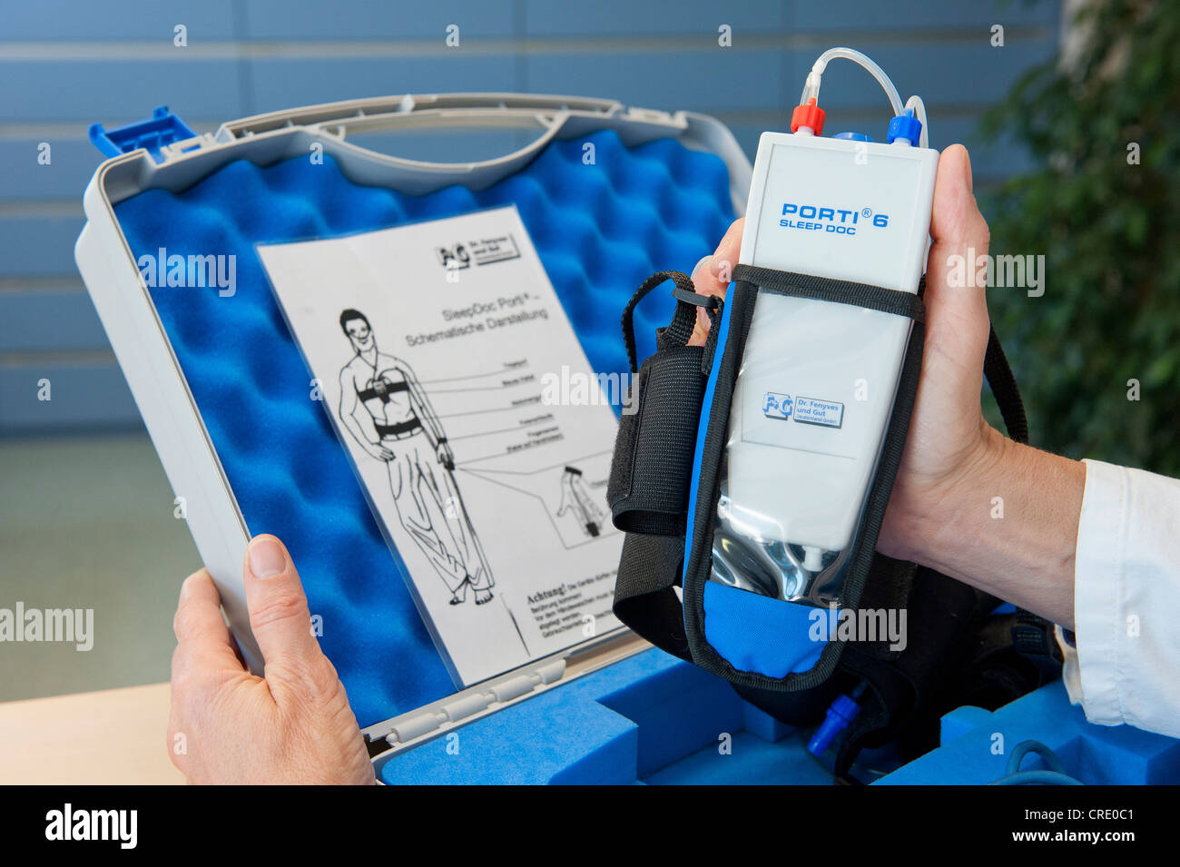 Porti 6, examination equipment for the diagnosis of sleep apnoea Stock Photo