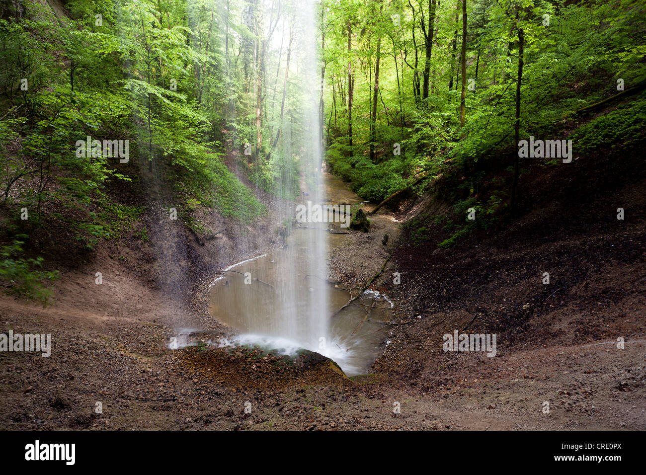 The Giessenwasserfall waterfall at Wil in Switzerland, Europe Stock Photo