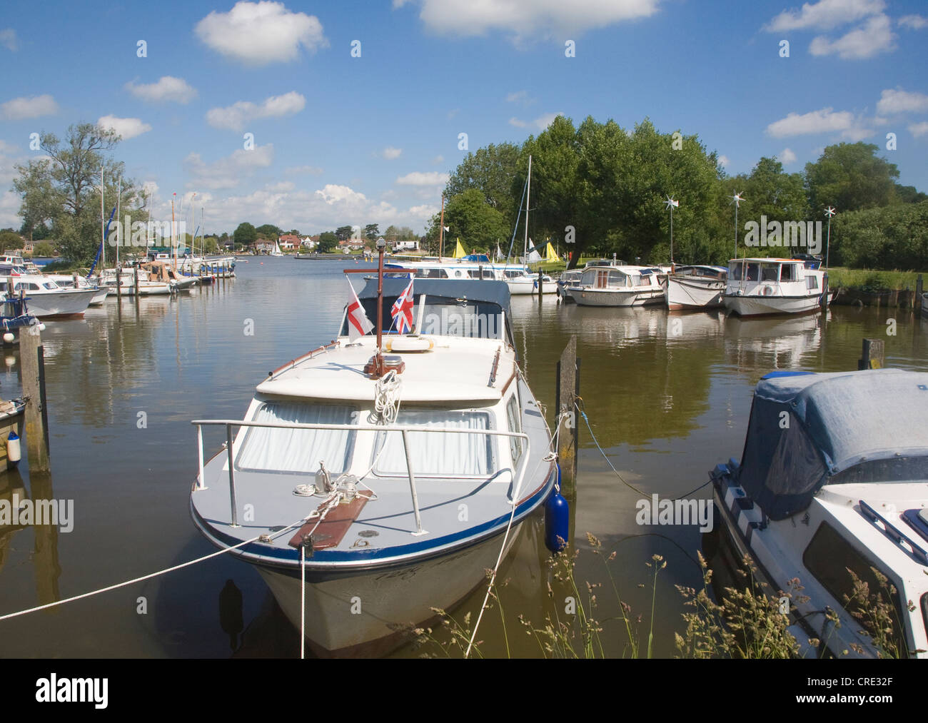 Boats in marina at Oulton Broad, Suffolk, England Stock Photo Alamy