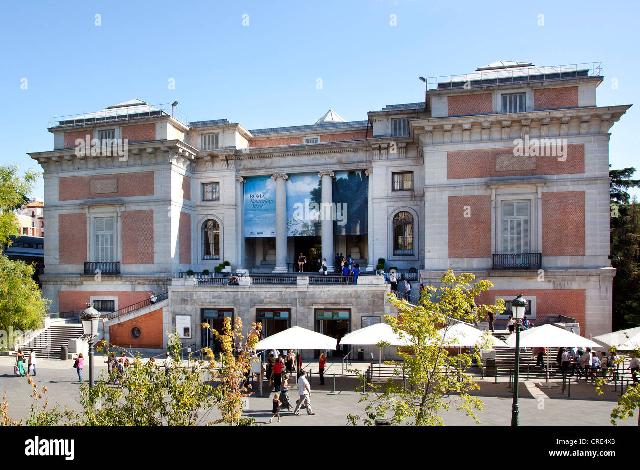 Museo Nacional del Prado museum, Puerta de Goya entrance portal, Madrid, Spain, Europe Stock Photo
