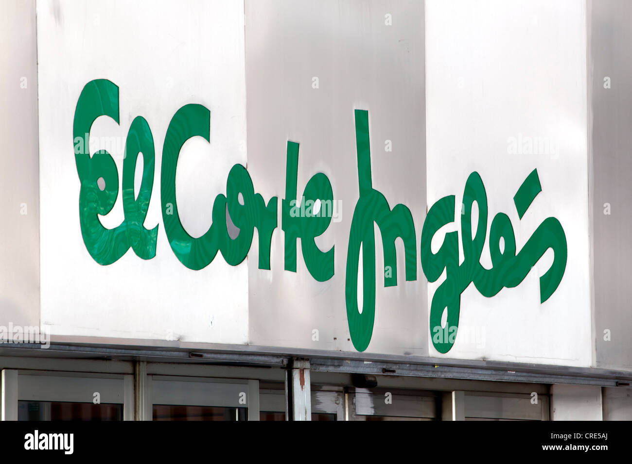 Logo and lettering on one of the Spanish department store chains, El Corte Ingles department store, the largest European Stock Photo
