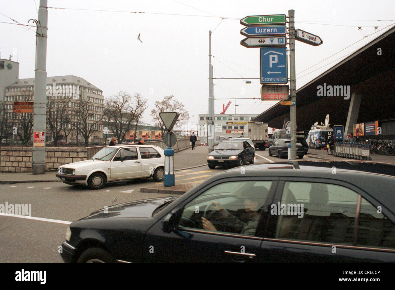 Car traffic in Zurich, Switzerland Stock Photo Alamy