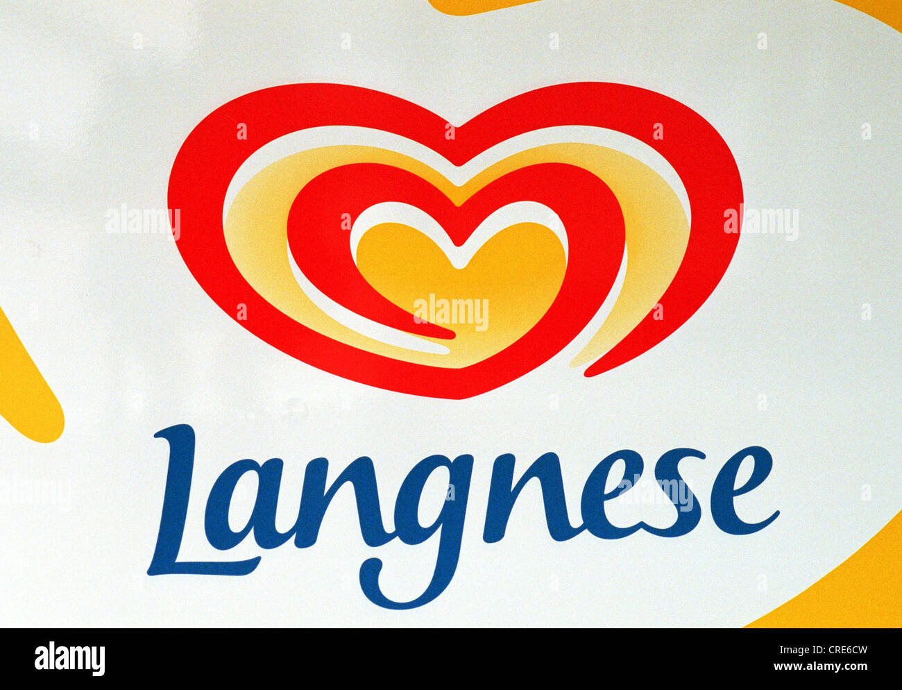 Logo, shield, emblem of the ice cream manufacturer Lagnese Stock Photo Alamy