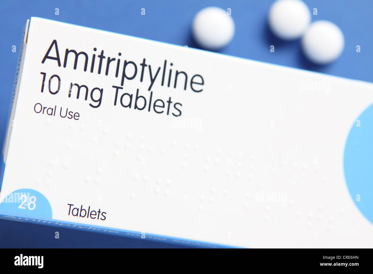 Amitriptyline tablets box packet packaging - Stock Photo for licensing Stock Photo