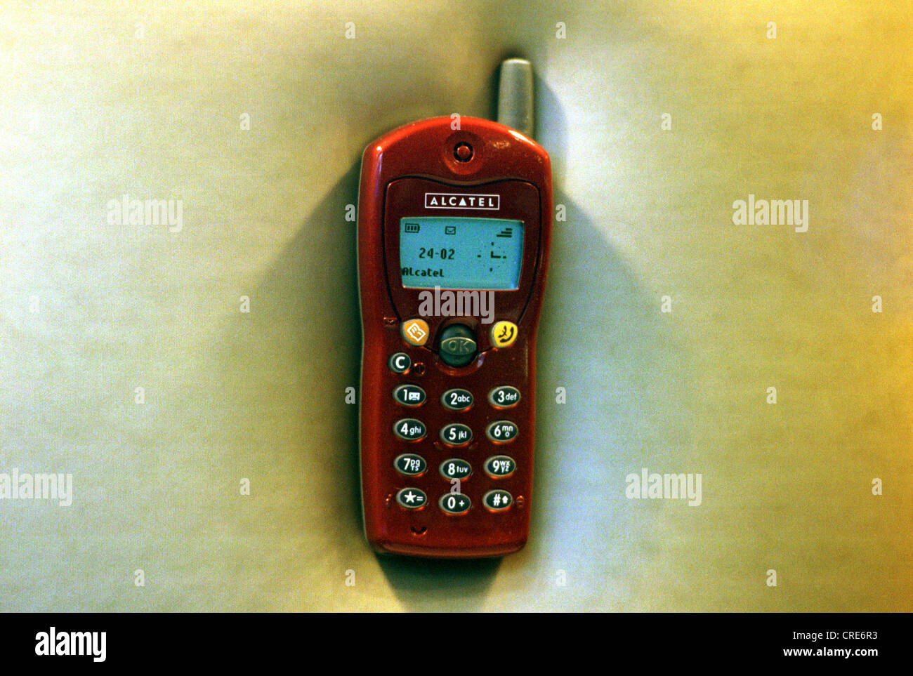 CeBIT 2001, presentation of a A mobile company Alcatel, Hannover, Germany  Stock Photo - Alamy