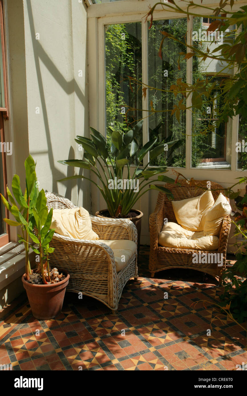 Victorian conservatory, United Kingdom. Stock Photo