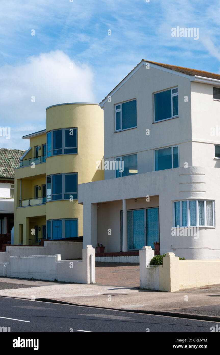 New flats on the coast at Cliftonville near Margate Stock Photo Alamy