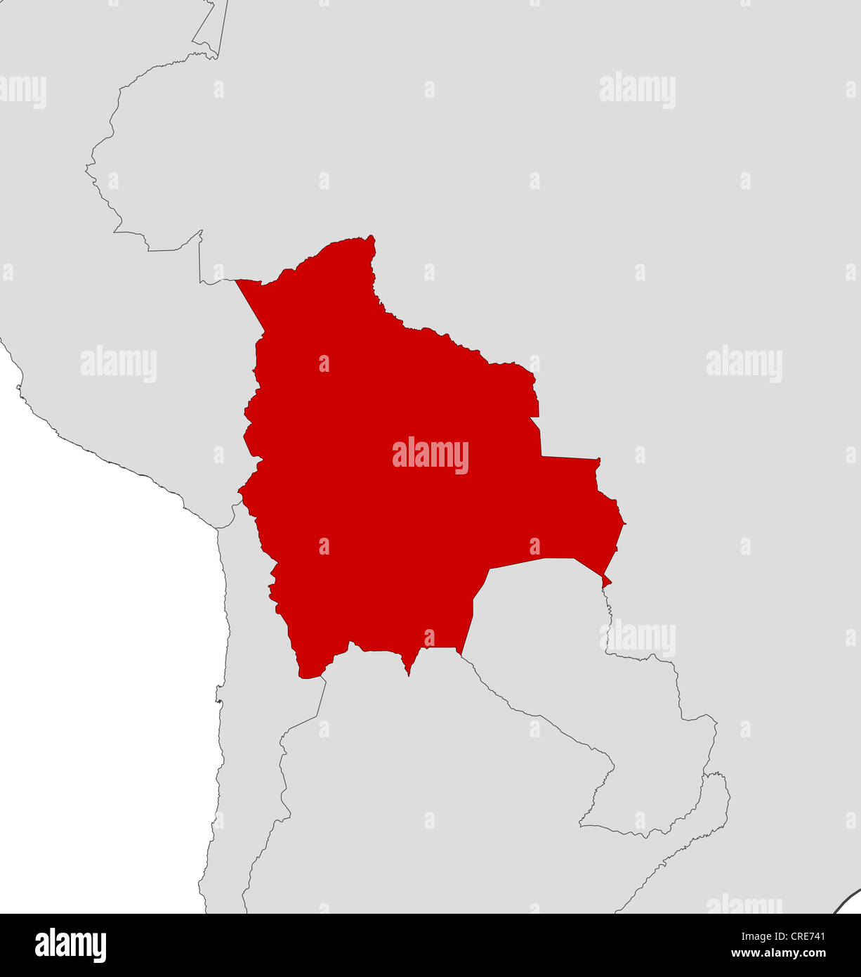 Political Map Of Bolivia With The Several Departments Stock Photo Alamy Political Map Of Bolivia With The Several Departments CRE741 