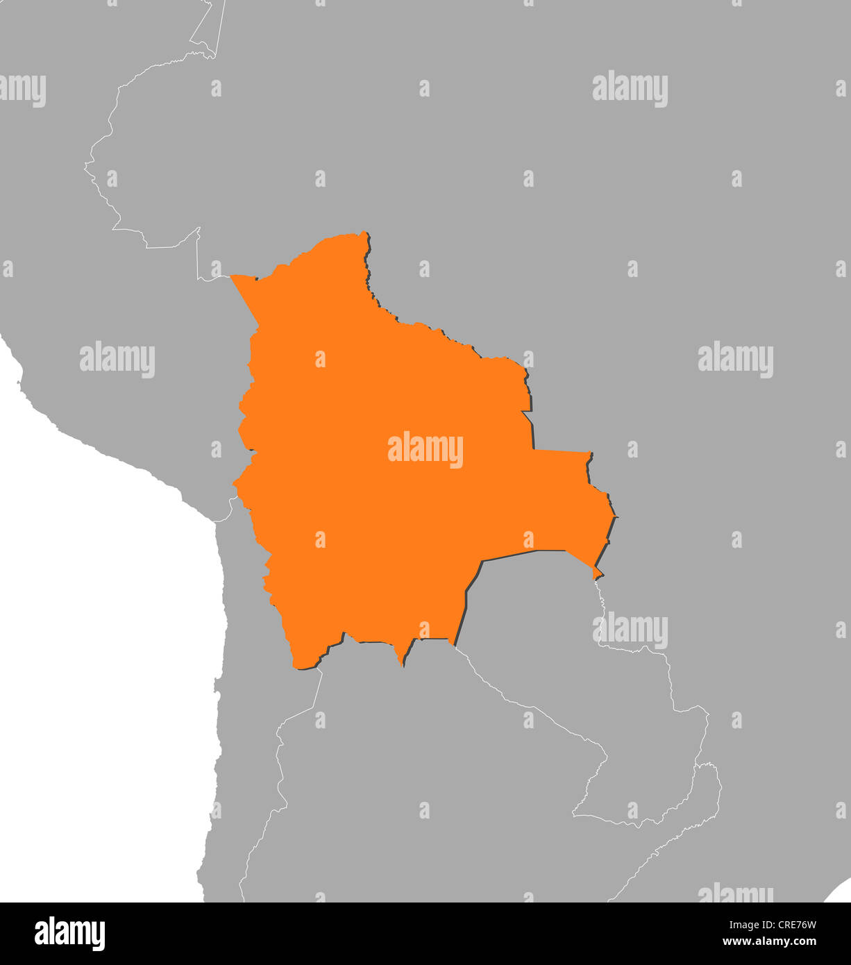 Political Map Of Bolivia With The Several Departments Stock Photo Alamy Political Map Of Bolivia With The Several Departments CRE76W 
