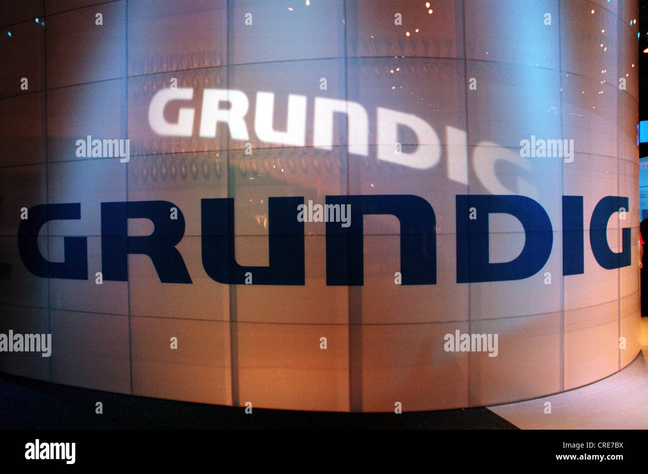 Logo, shield, emblem of Grundig Stock Photo