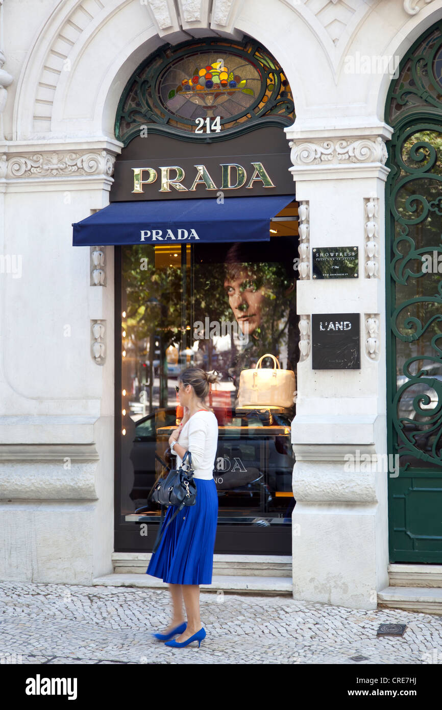 Prada store in Lisbon, Portugal, Europe Stock Photo - Alamy