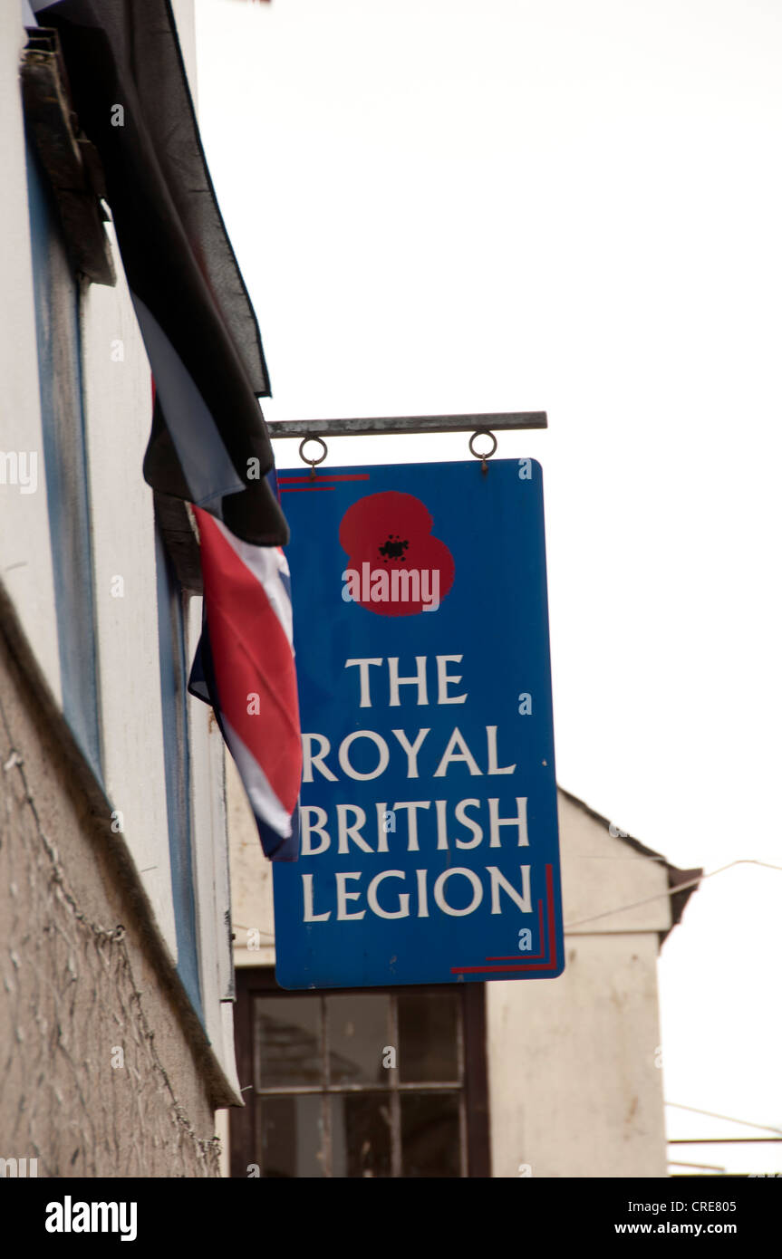 Royal British Legion sign on a wall Stock Photo