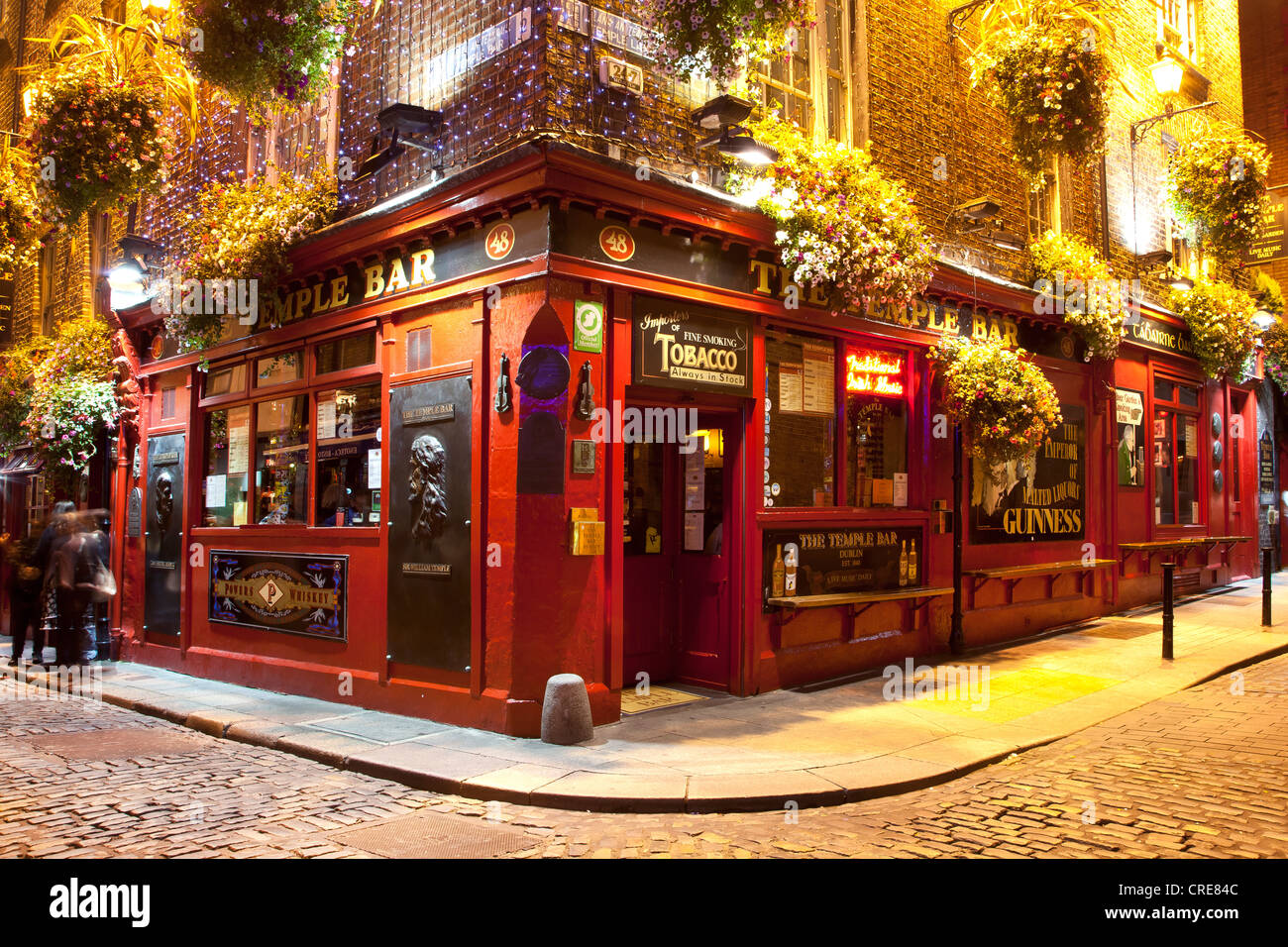 The Temple Bar, a traditional pub in the Temple Bar entertainment district of Dublin, Ireland