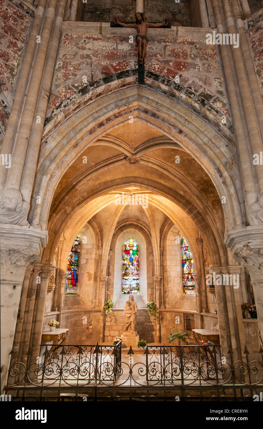Saint Sauveur Church, Petit Andely, Les Andelys, Normandy, France Stock