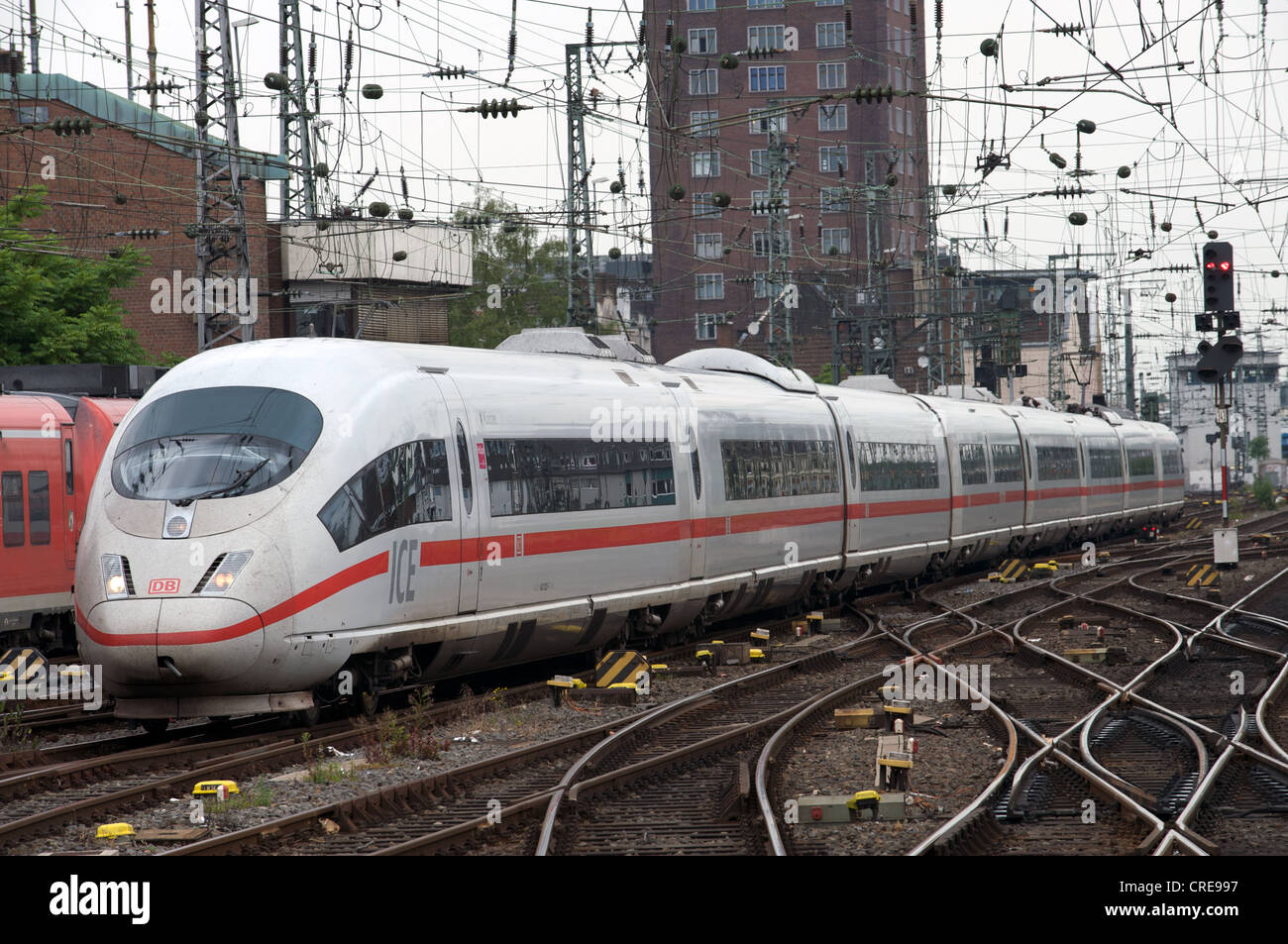 ICE 3 (Intercity Express) passenger train Cologne Germany Stock Photo