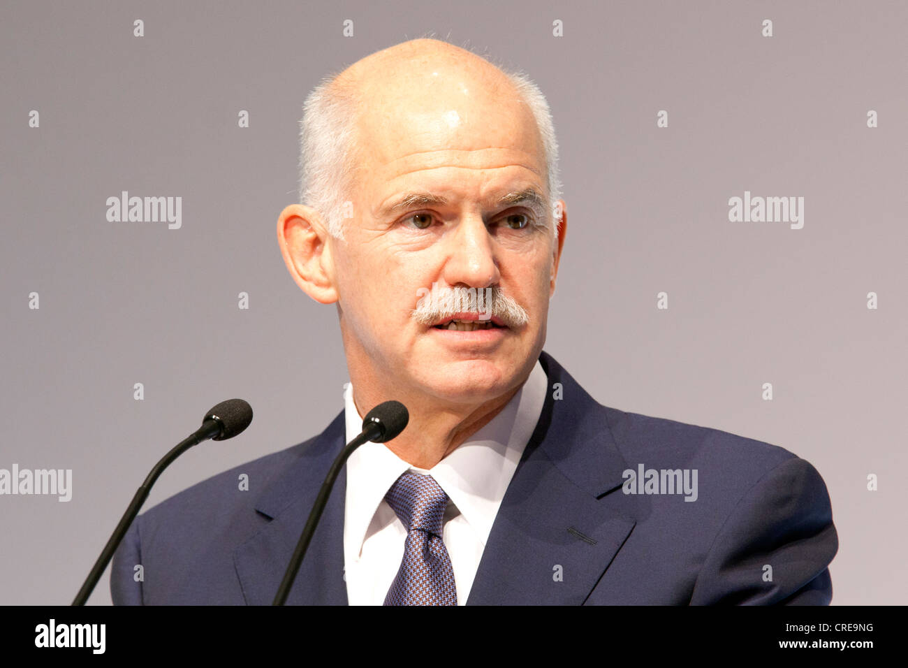 Giorgos Andrea Papandreou, Prime Minister of Greece, BDI day of German Industry, 27 September 2011 in Berlin, Germany, Europe Stock Photo
