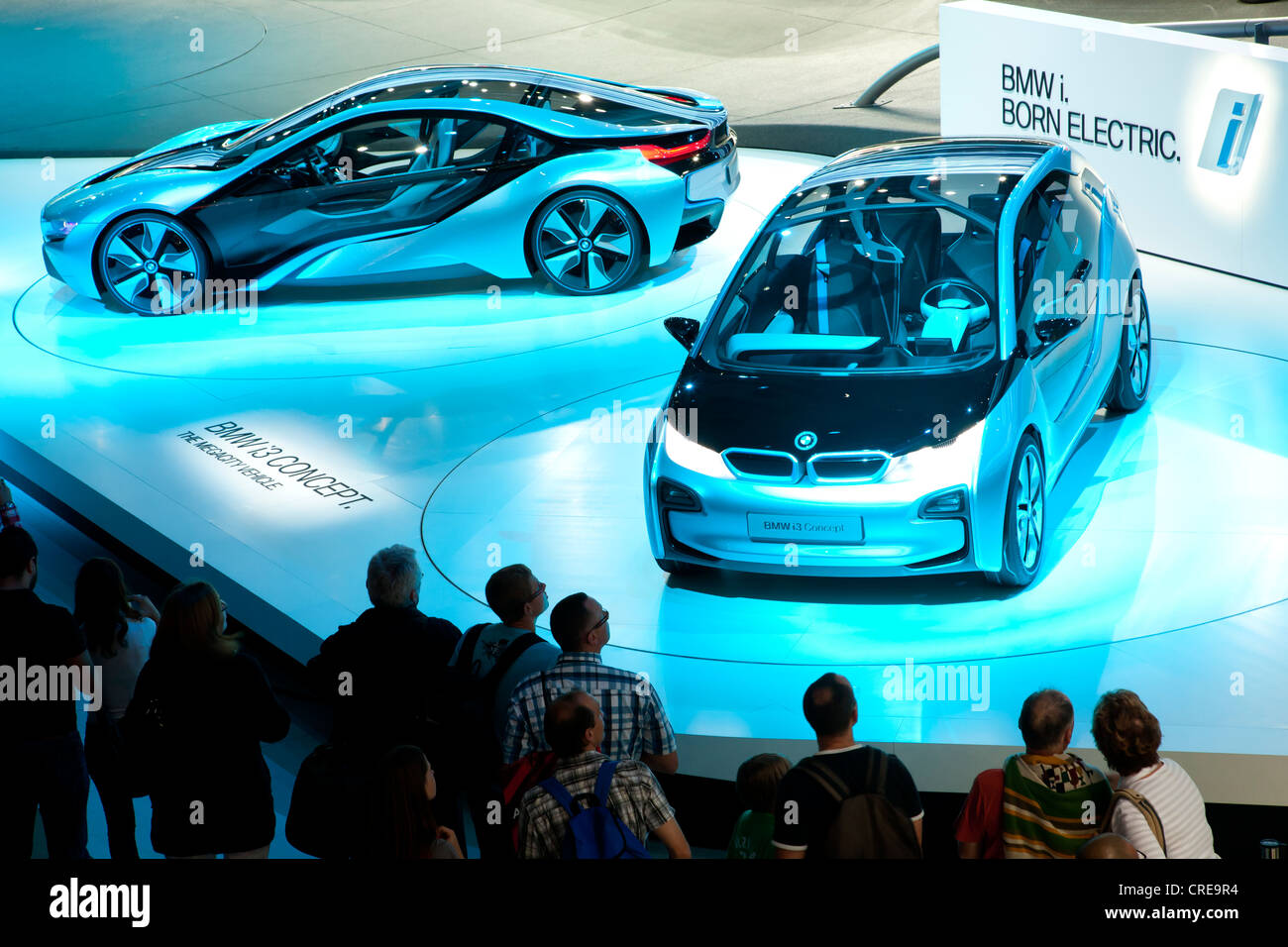 Study of the BMW i3 concept and BMW i8 concept, electric cars, BMW AG, 64th International Motor Show, IAA, 2011 Stock Photo