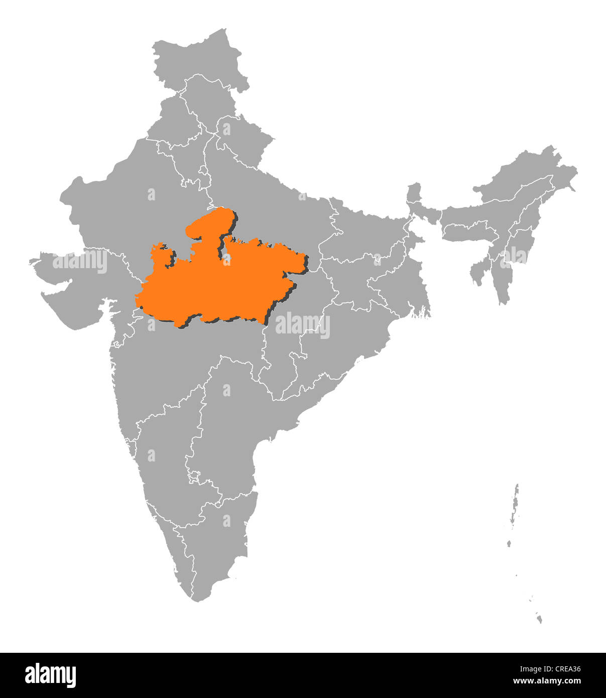 Capital Of Madhya Pradesh In India Map Madhya Pradesh Outline High Resolution Stock Photography And Images - Alamy
