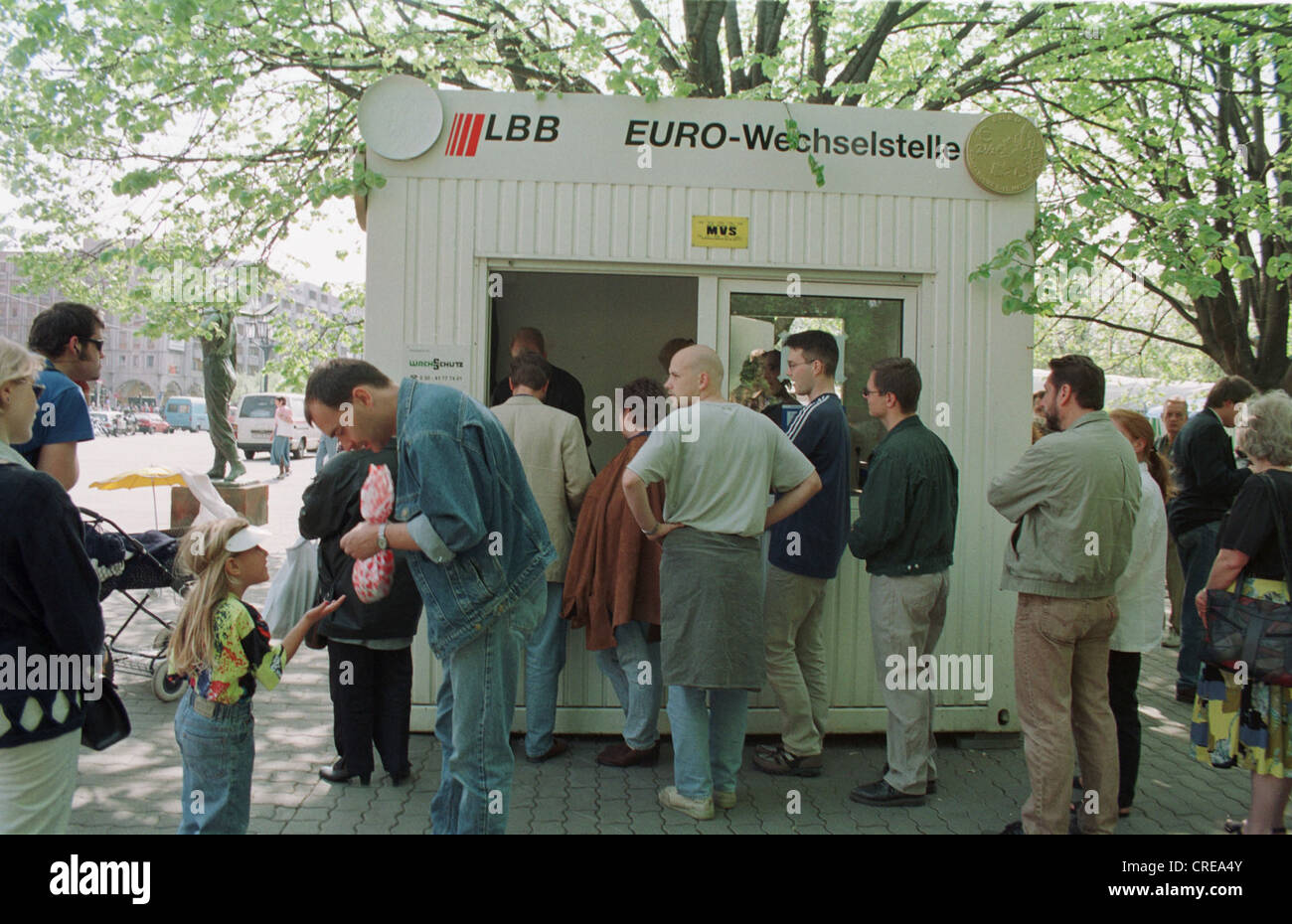 Conversion of German marks into euros, Berlin, Germany Stock Photo Alamy