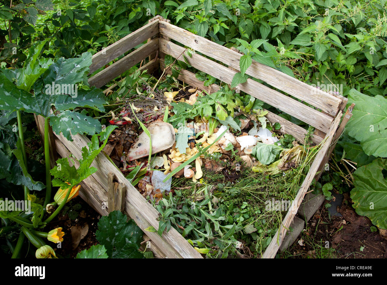 Organic waste, compost, compost heap, Germany, Europe Stock Photo