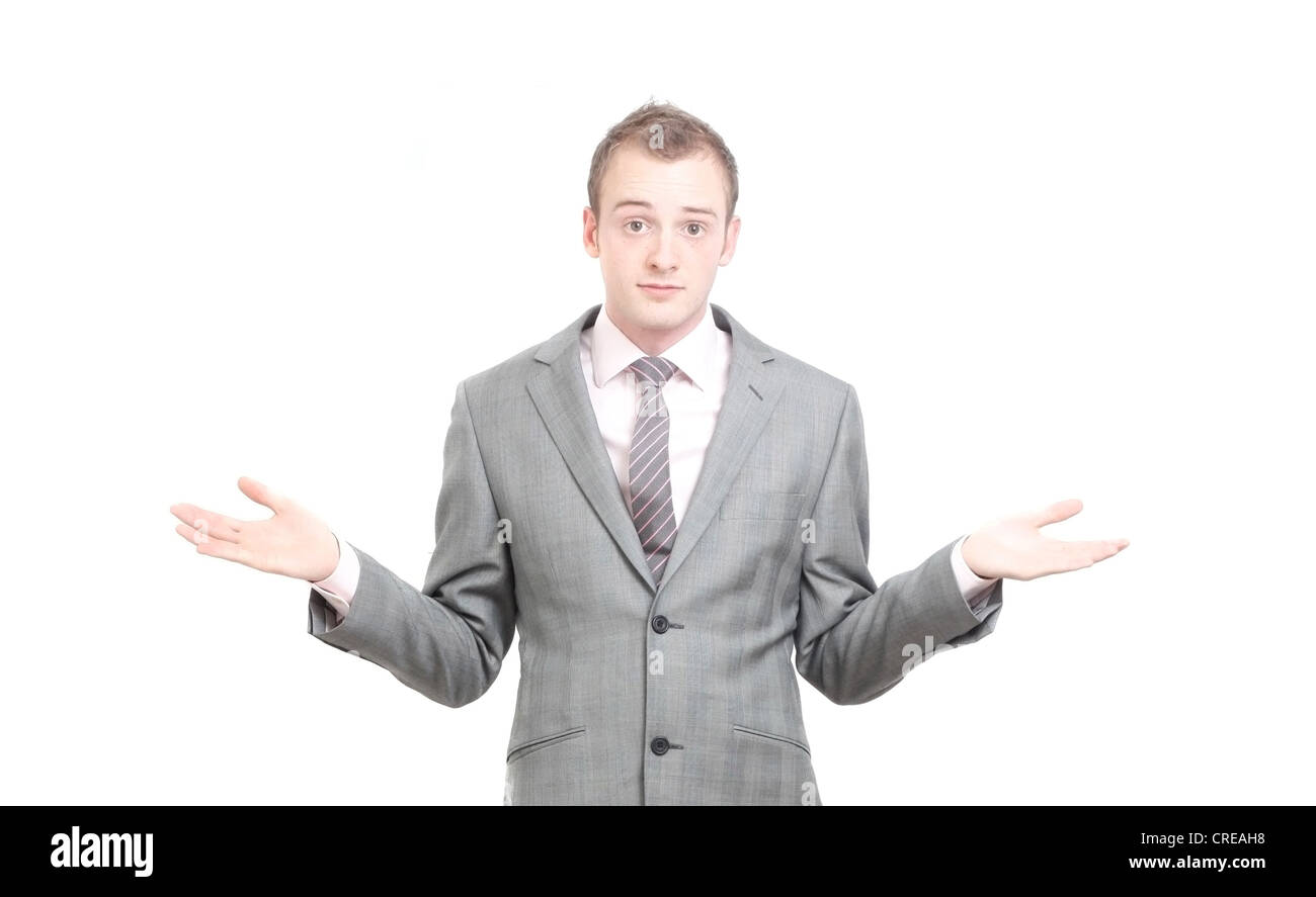 A business man shrugging Stock Photo - Alamy