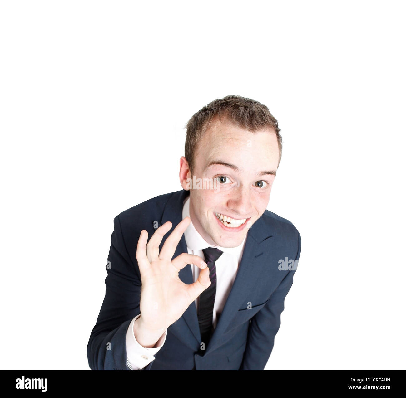 A business man gesturing ok Stock Photo