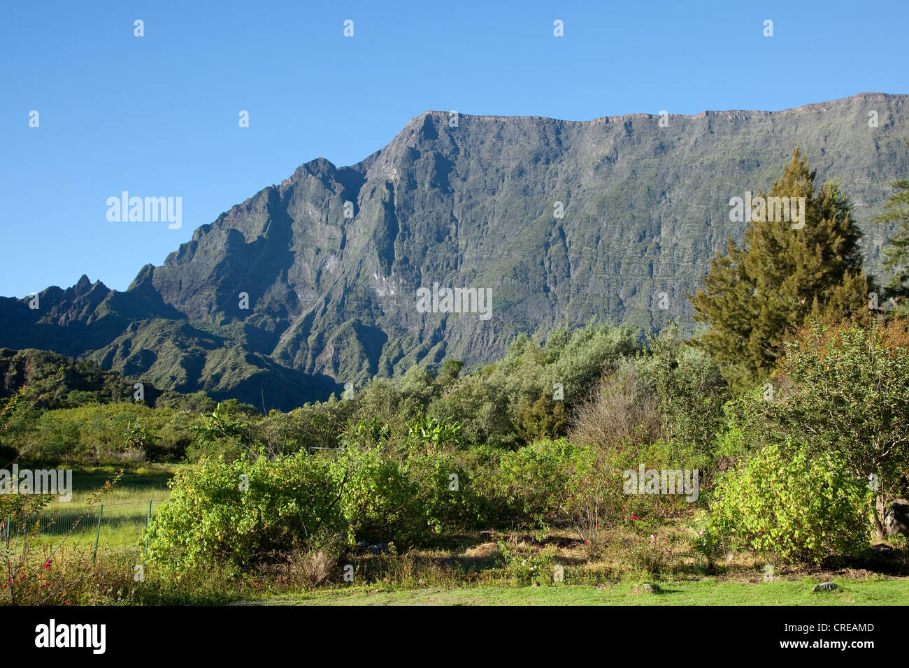 Cirque de Mafate caldera, La Reunion island, Indian Ocean Stock Photo