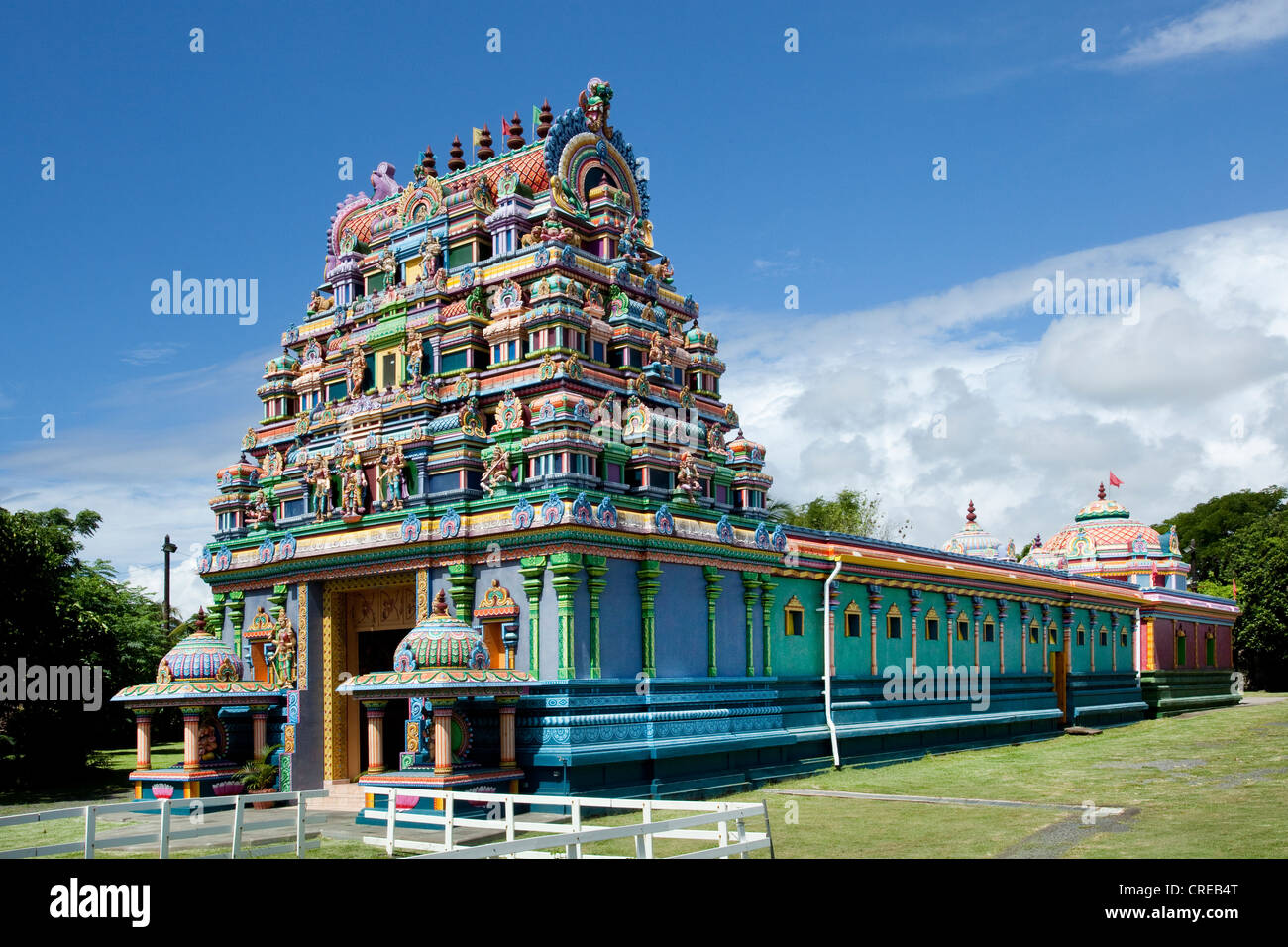 Tamil temple Le Colosse, Hindu temple, near Saint-Andre, Reunion island, Indian Ocean Stock Photo