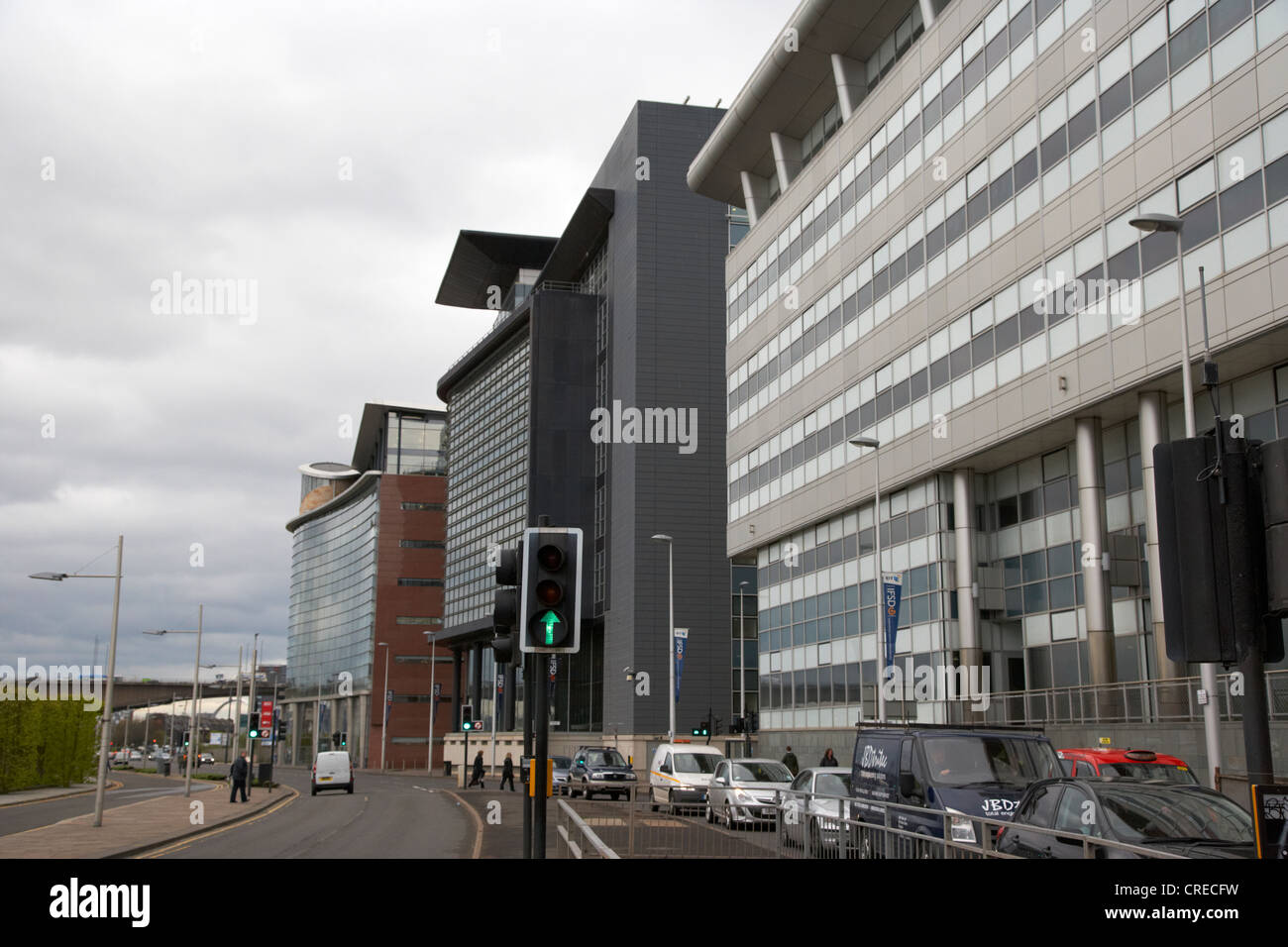 modern riverside office buildings of the ifsd glasgow scotland uk Stock