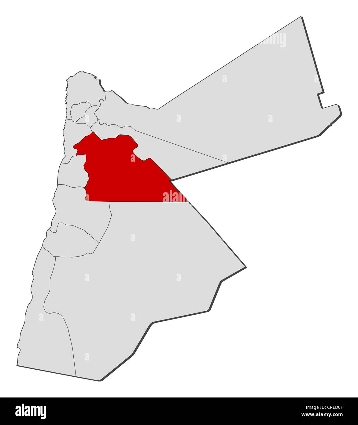 Amman On A Map Political Map Of Jordan With The Several Governorates Where Amman Is  Highlighted Stock Photo - Alamy