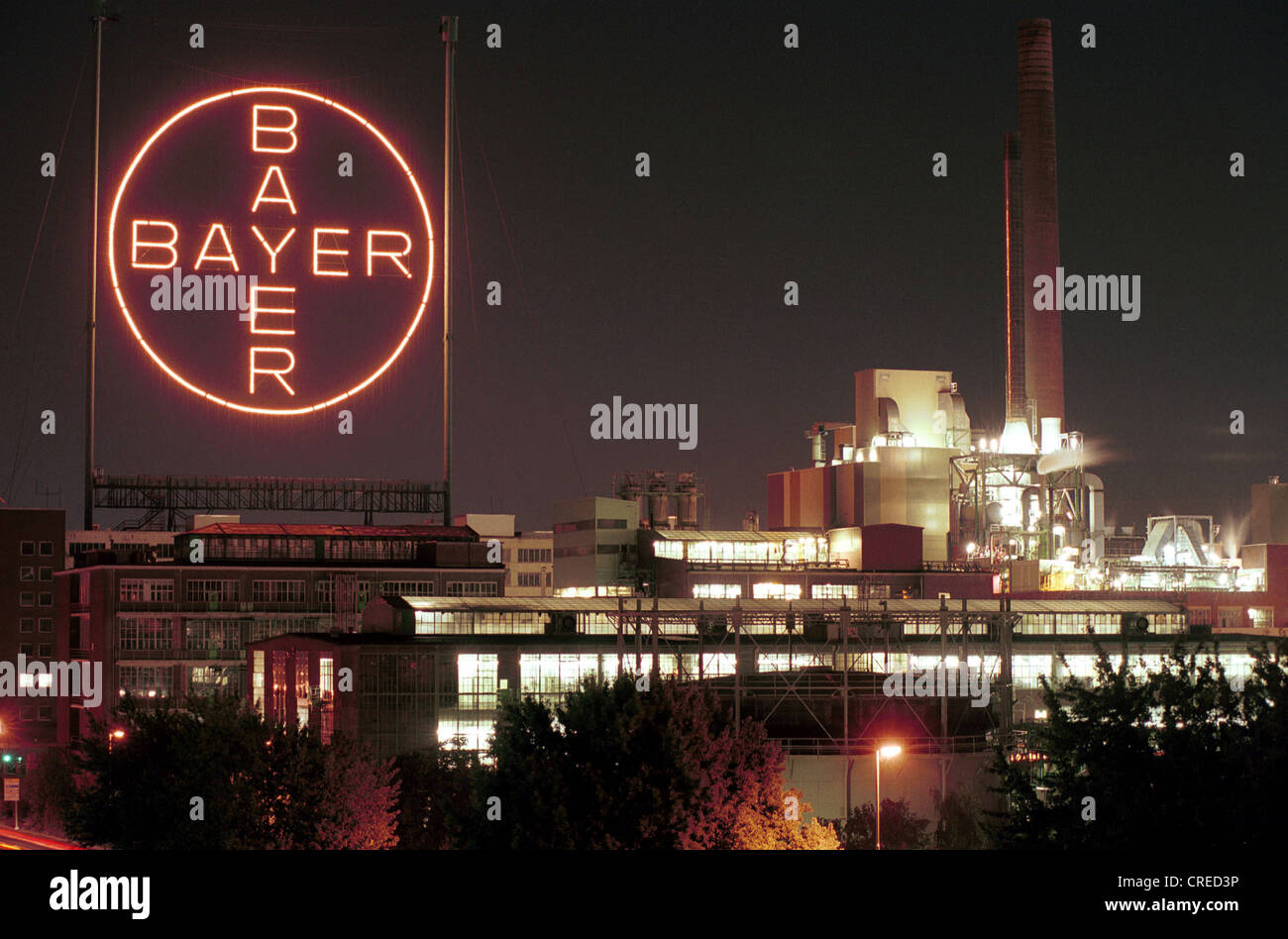 Bayer plant in Leverkusen, Germany Stock Photo