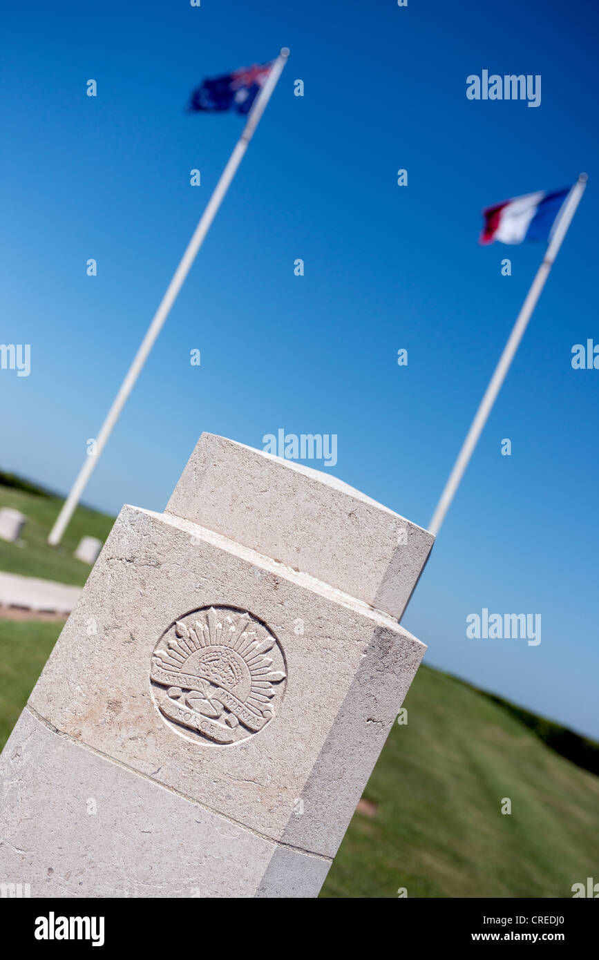 Australian memorial, Pozières, Somme, France Stock Photo