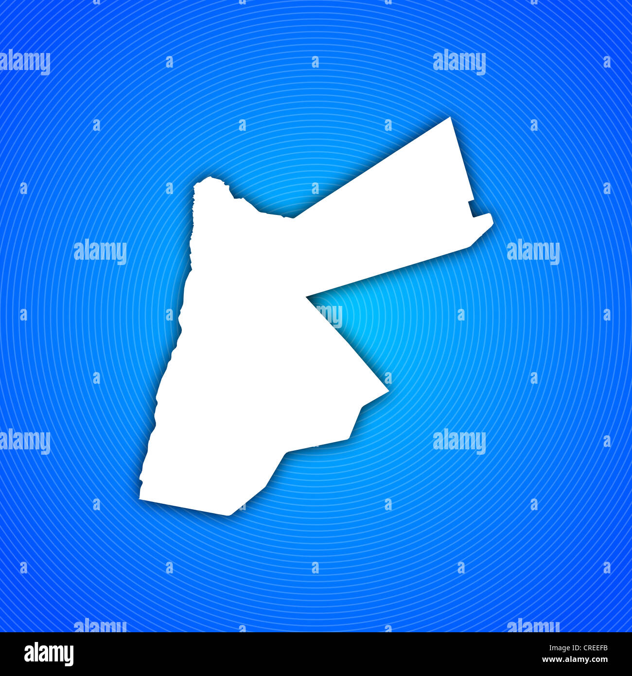 Political map of Jordan with the several governorates. Stock Photo