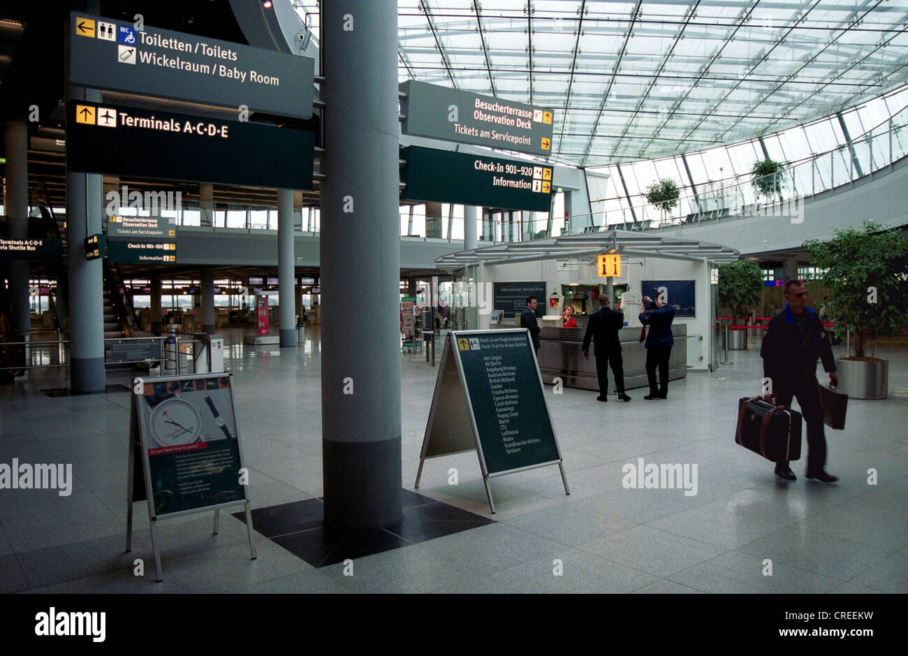 Concourse airport Duesseldorf, Germany Stock Photo