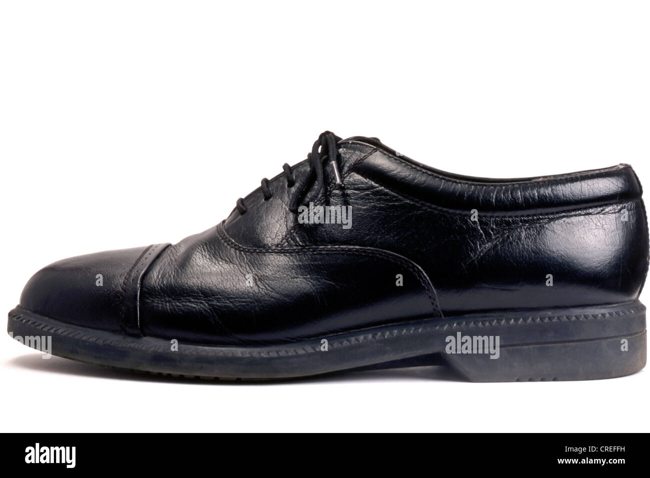 men's black shoe isolated on white background Stock Photo