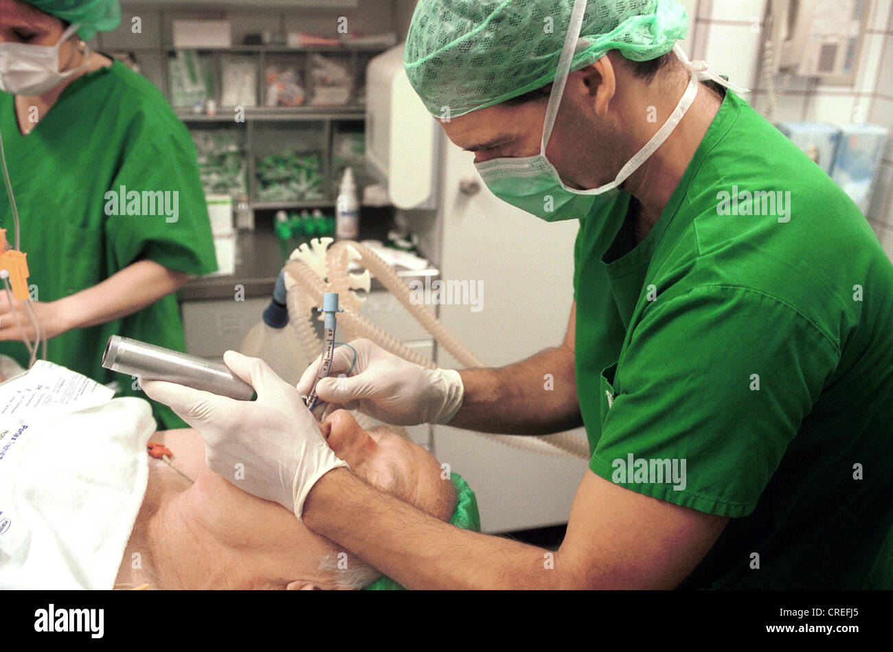 Anesthesiology at induction of anesthesia, Bochum, Germany Stock Photo Alamy