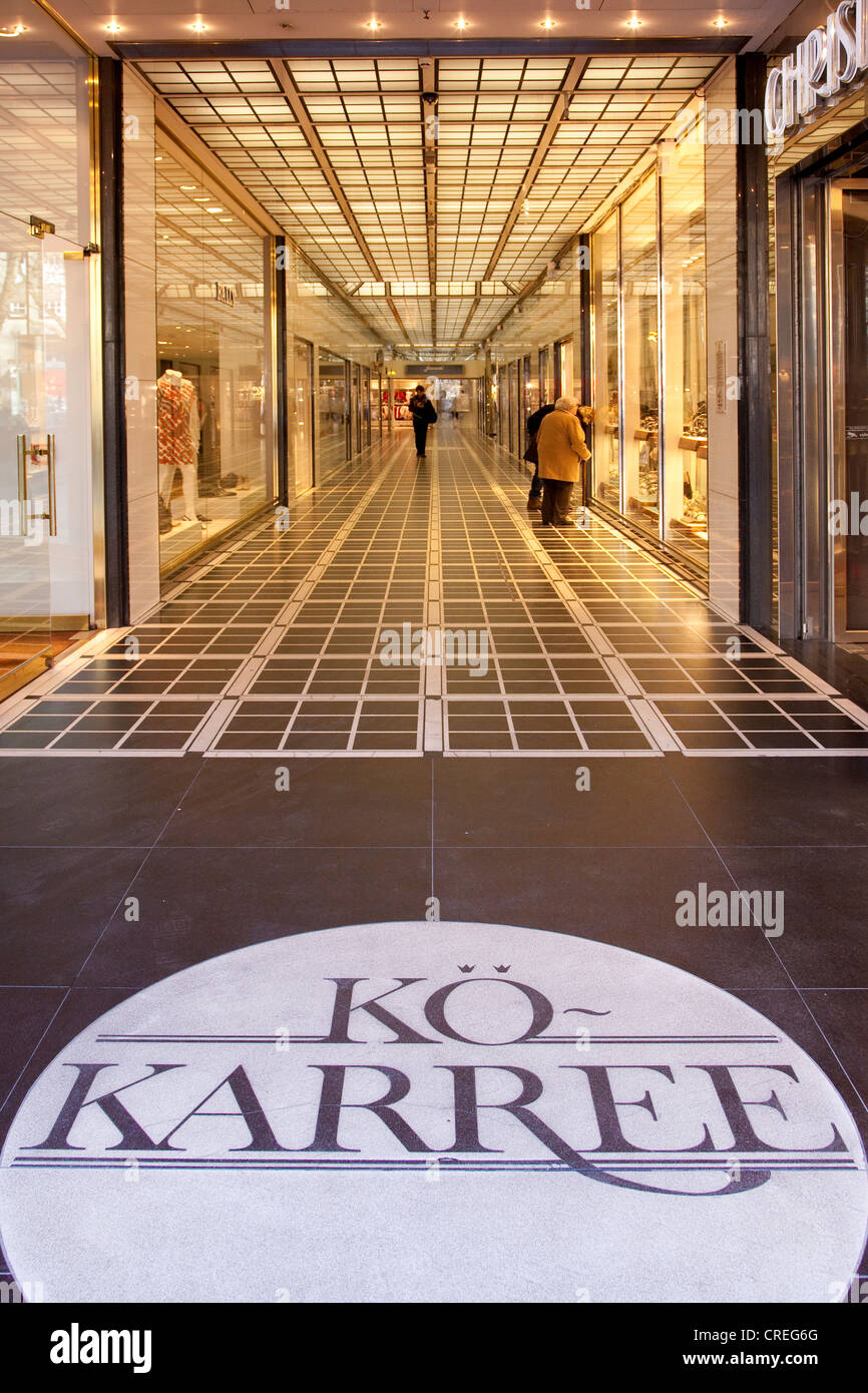 Koe-Karree shopping arcade on the Koe or Koenigsallee shopping promenade, Duesseldorf, North Rhine-Westphalia, Germany, Europe Stock Photo
