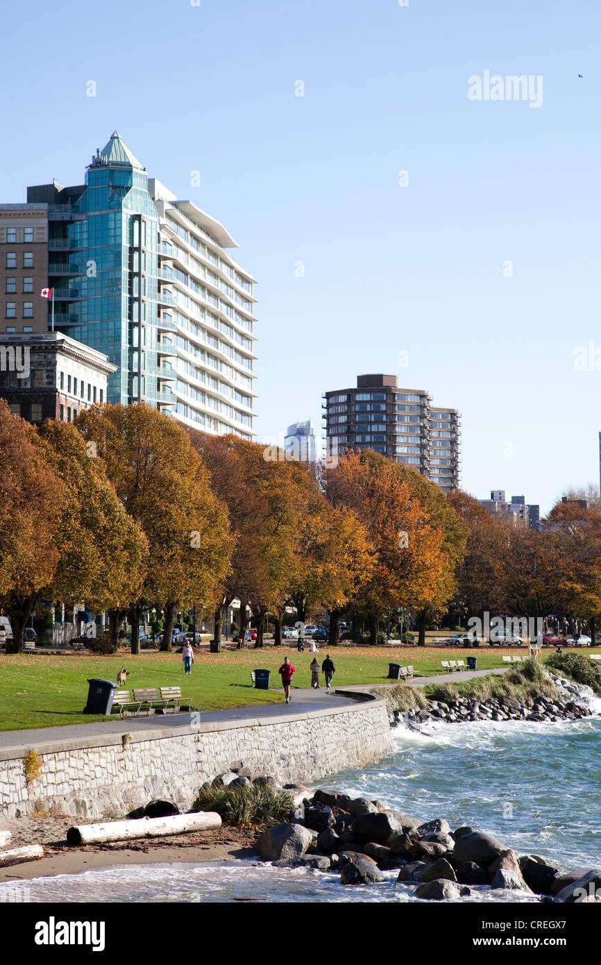 A waterfront sidewalk in downtown Vancouver Stock Photo - Alamy