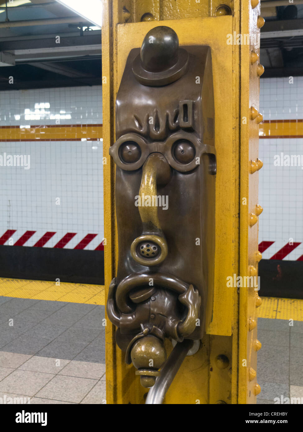 Tom Otterness life underground sculptures in NYC subway Stock Photo Alamy