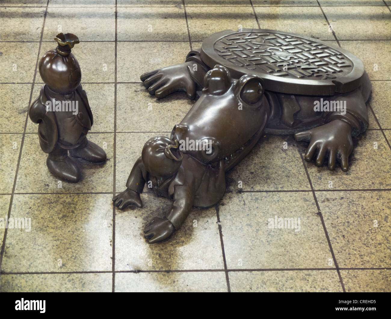 Tom Otterness life underground sculptures in NYC subway Stock Photo Alamy
