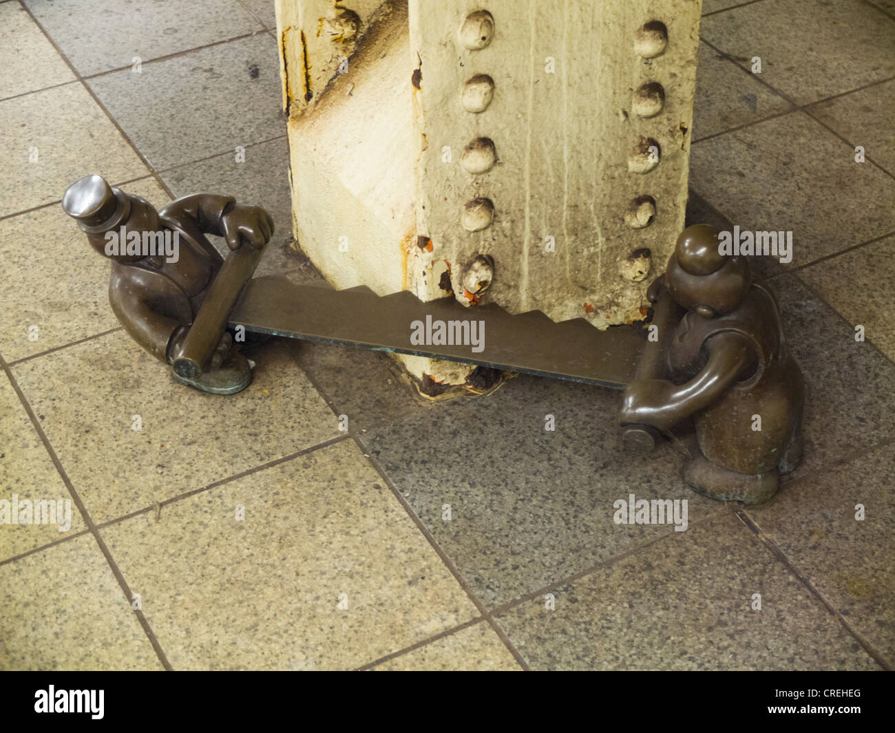 Tom Otterness life underground sculptures in NYC subway Stock Photo Alamy